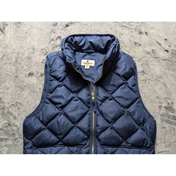 Woolrich Puffer Sleeveless Vest Women's Size Medium Blue - Picture 2 of 9